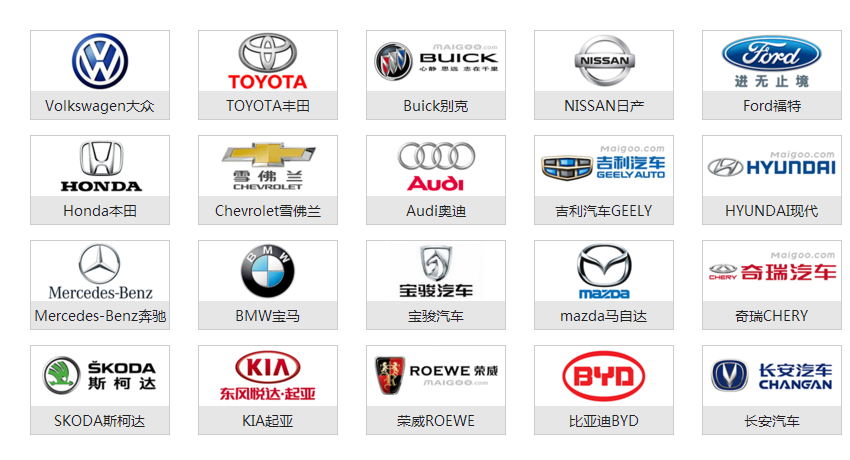 中国国产汽车品牌有哪些 汽车品牌标志大全