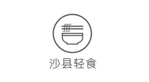 logo使用 扁平线描的设计,像有人正在吃面的形象.