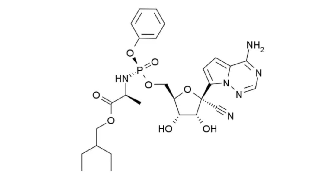 图丨 remdesivir 结构式,目前处于抗埃博拉病毒研究的临床三期(来源